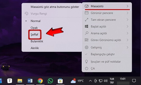 Windows 10 Görev Çubuğunu Şeffaf Yapma - Saydam Hale Getirme Nasıl Yapılır? - 6