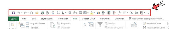 Excel Hızlı Erişim Araç Çubuğu Konumu Değiştirme Nasıl Yapılır? - 1