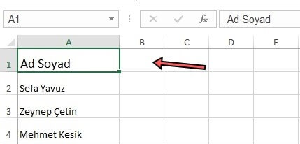 Excel Hücre içi Metin Hizalama Nasıl Yapılır? - 1