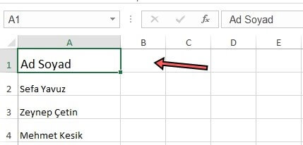 Excel Hücre içi Metin Hizalama Nasıl Yapılır? - 1 Excel Hücre içi Metin Hizalama Nasıl Yapılır? - 1