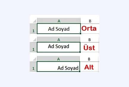 Excel Hücre içi Metin Hizalama Nasıl Yapılır? - 3