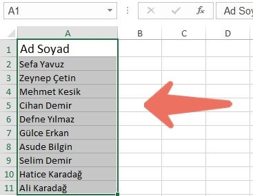 Excel Hücre Metinlerini Altı Çizgili Yazma Nasıl Yapılır - 1