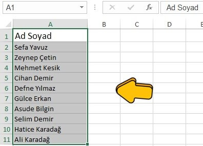 Excel Hücre Metinlerini İtalik (Eğik) Yazma Nasıl Yapılır? - 1