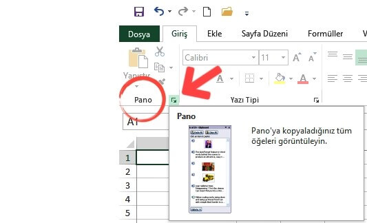 Excel Pano Nedir? Excel Pano Nasıl Kullanılır? - 1