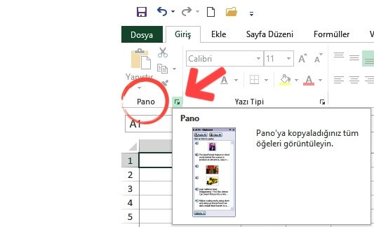 Excel Pano Nedir? Excel Pano Nasıl Kullanılır? - 1 Excel Pano Nedir? Excel Pano Nasıl Kullanılır? - 1