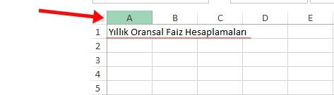 Excel Satır Yüksekliği ve Sütun Genişliği Ayarlama Nasıl Yapılır? - 1