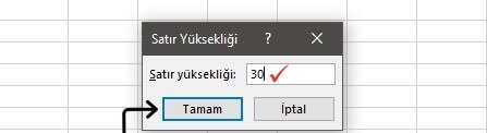 Excel Satır Yüksekliği ve Sütun Genişliği Ayarlama Nasıl Yapılır? - 6