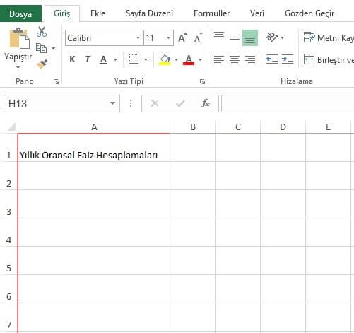 Excel Satır Yüksekliği ve Sütun Genişliği Ayarlama Nasıl Yapılır? - 7