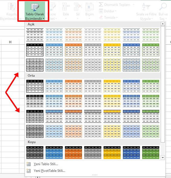 Excel Tablo Oluşturma Nasıl Yapılır? Detaylı - 13