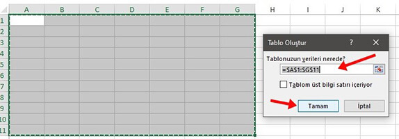 Excel Tablo Oluşturma Nasıl Yapılır? Detaylı - 16