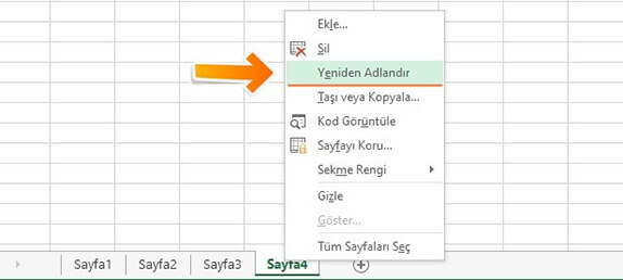 Excel Sayfa İsmi Değiştirme - Sayfaya İsim Verme Nasıl Yapılır? - 2