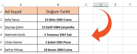 Excel Tarih Biçimi Değiştirme Nasıl Yapılır? - 4