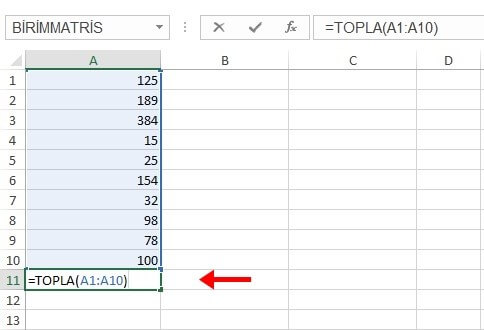 Excel Toplama İşlemi Nasıl Yapılır? - 7