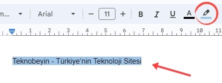 Google Dokümanlar Metin Vurgulama Nasıl Yapılır? - 3 Google Dokümanlar Metin Vurgulama Nasıl Yapılır? - 3