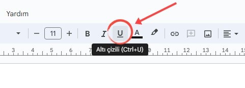 Google Dokümanlar Metni Altı Çizili Yazma Google Dokümanlar Metni Altı Çizili Yazma