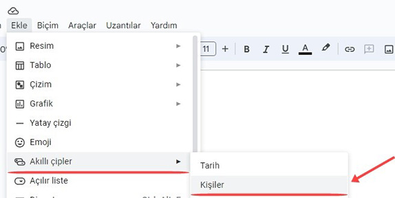 Google Dokümanlar Belgeye Kişiler Ekleme Nasıl Yapılır? - 2