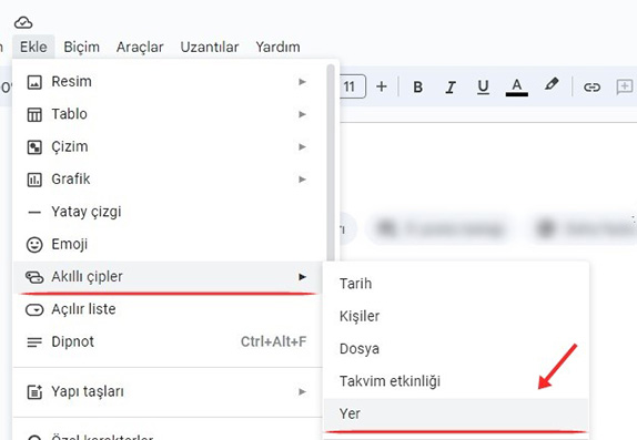 Google Dokümanlar Belgeye Yer - Konum Bilgisi Ekleme Nasıl Yapılır? - 2