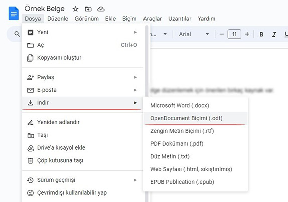 Google Dokümanlar Belgeyi OpenDocument ile Açma Nasıl Yapılır? - 2 Google Dokümanlar Belgeyi OpenDocument ile Açma Nasıl Yapılır? - 2