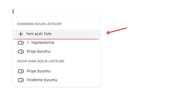 Google Dokümanlar Belgeye Açılır Liste Ekleme Nasıl Yapılır? - 3