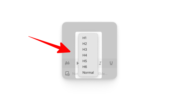 UpNote - Başlık Eklemek - 2 UpNote - Başlık Eklemek - 2