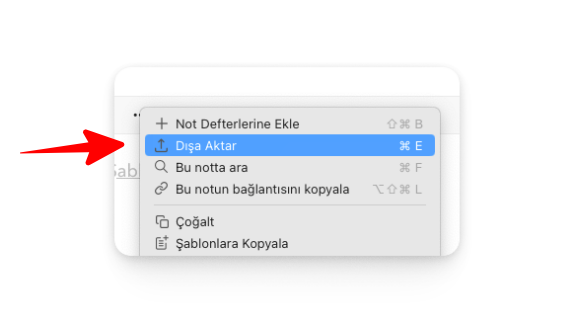 UpNote - Notları Dışa Aktarma UpNote - Notları Dışa Aktarma