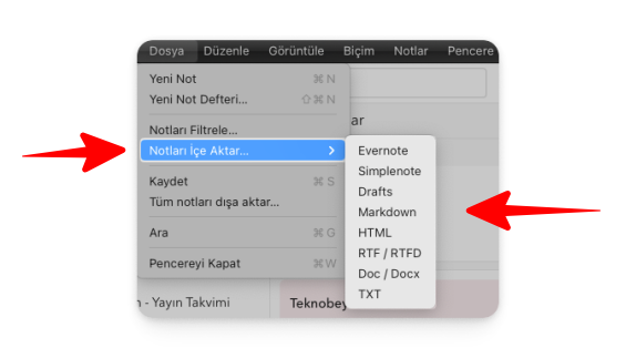 UpNote - Notları İçe Aktarma UpNote - Notları İçe Aktarma
