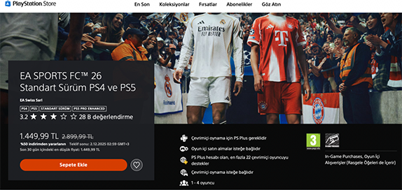 EA Sports FC 26 İndirimli Fiyat