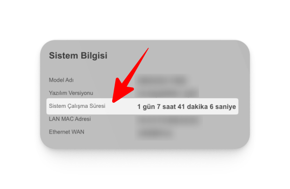 Zyxel Modemde "Sistem Çalışma Süresi" Nasıl Öğrenilir? - 1