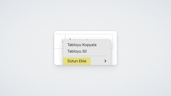 UpNote'ta "Tabloya Sütun Ekleme" Nasıl Yapılır? - 3